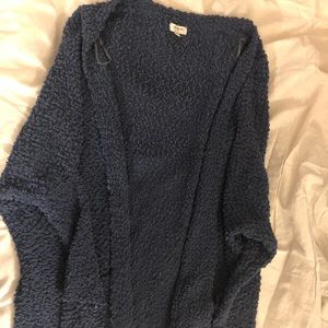 Blue popcorn cardigan